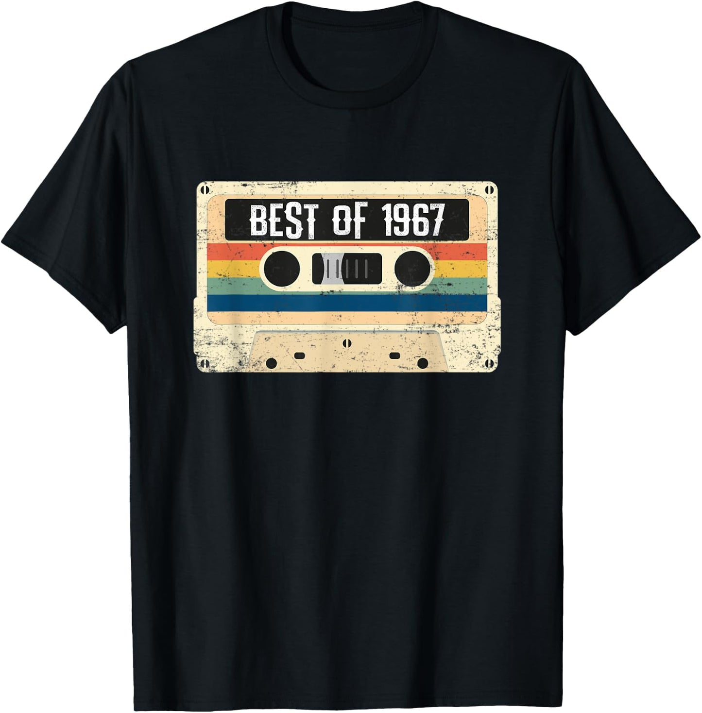 Best Of 1967 - 54th Birthday Retro Vintage Cassette Tape T-Shirt - T-Shirt | Black