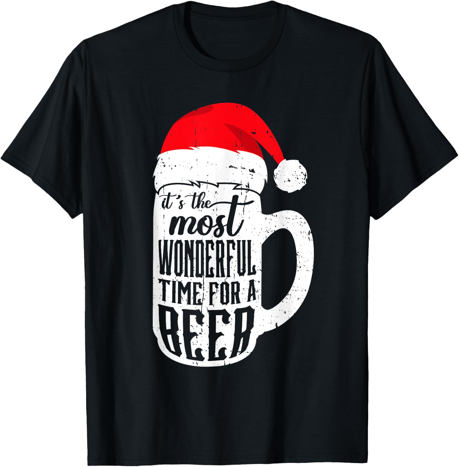 Most Wonderful Time For A Beer Christmas Drinking Costume T-Shirt - T-Shirt | Black