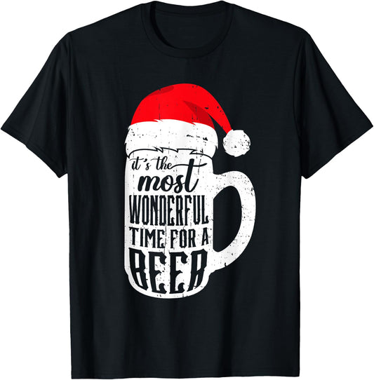 Most Wonderful Time For A Beer Christmas Drinking Costume T-Shirt - T-Shirt | Black