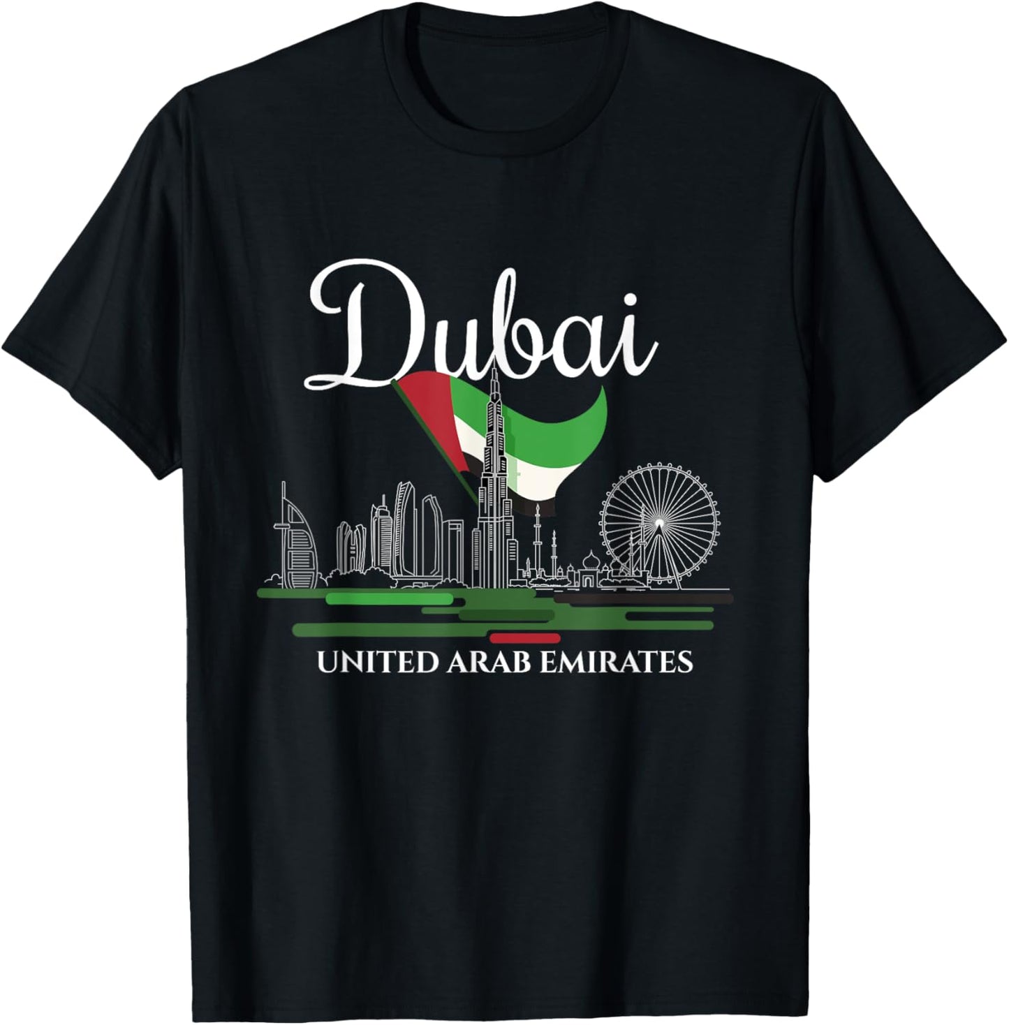 Dubai United Arab Emirates UEA quotes and designs T-Shirt - T-Shirt | Black