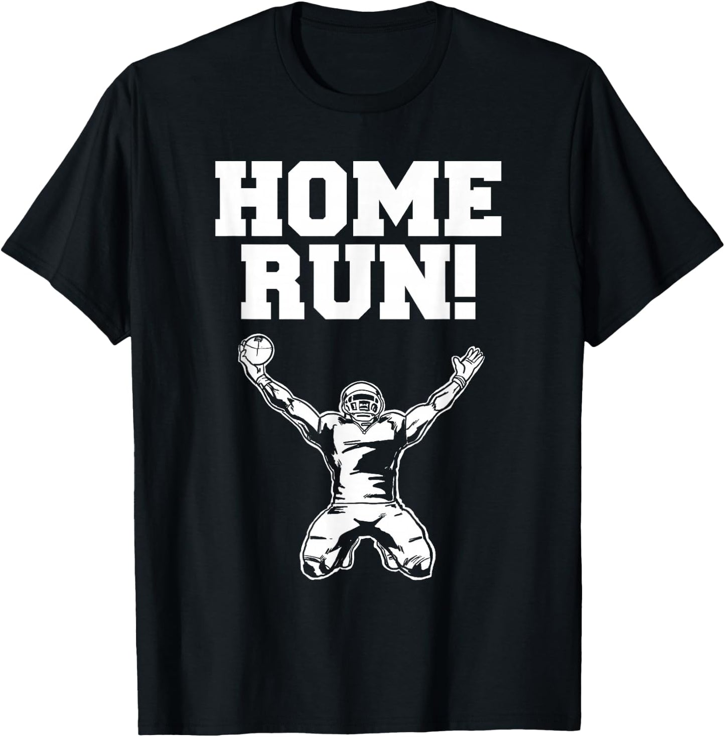 Football home run funny Sarcastic football home run T-Shirt - T-Shirt | Black