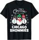 Chillin With My Chicago Snowmies Funny Christmas T-Shirt - T-Shirt | Black