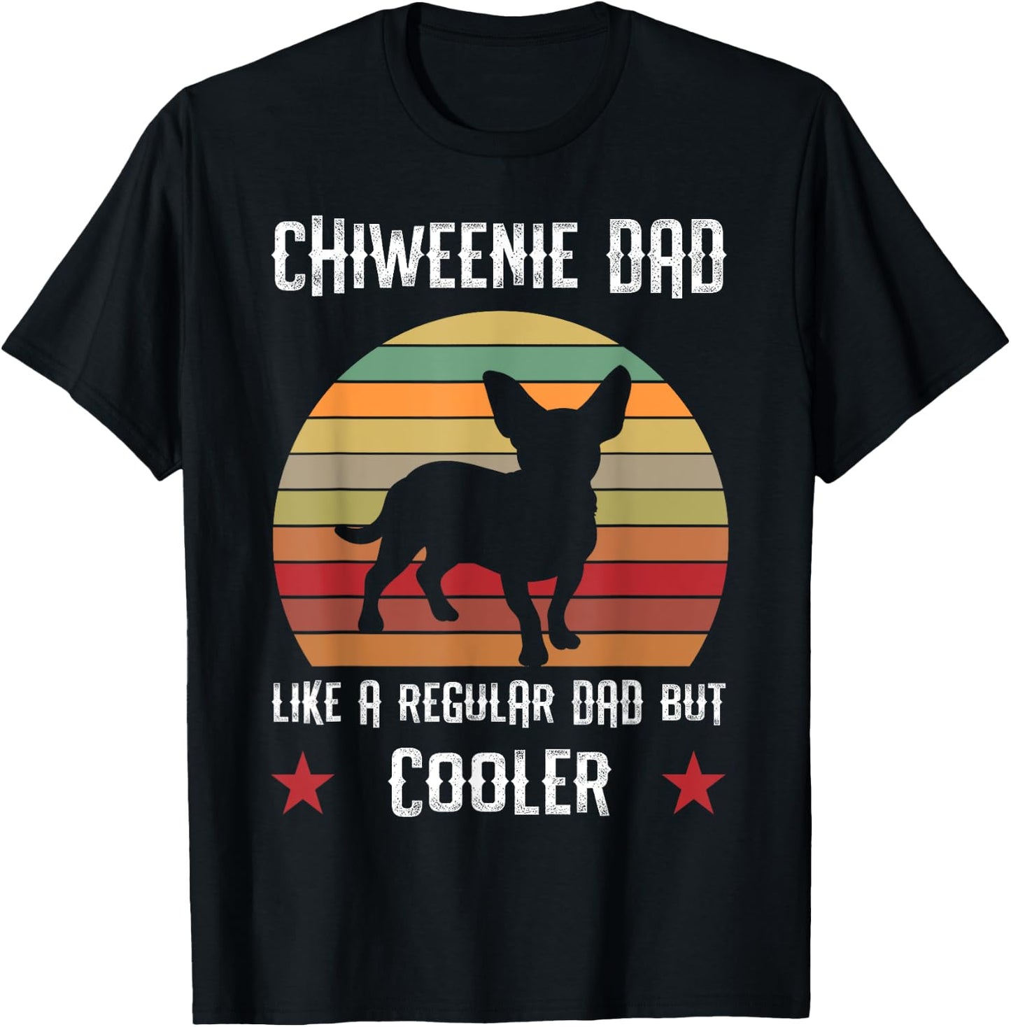 Chiweenie Hybrid Dog Dad Retro Vintage Trainer Father's Day Men Women Kids T-Shirt - T-Shirt | Black