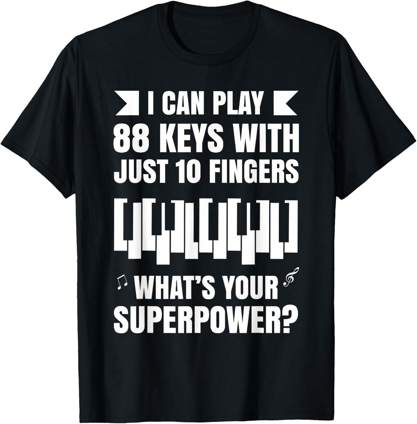 Piano Jazz Music Keyboard Composer Piano Player T-Shirt - T-Shirt | Black