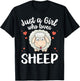 Cool Sheep Girls Kids Love Lamb Sheep Lover Farmer T-Shirt - T-Shirt | Black