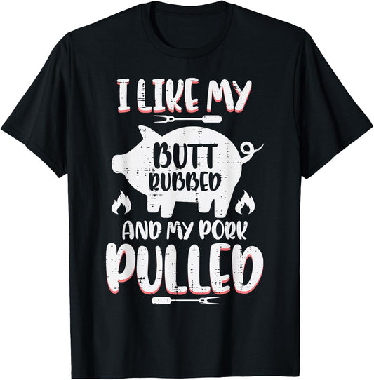 Bbq Pork Rubbed Pulled Funny Barbecue Pig Grill Men T-Shirt - T-Shirt | Black