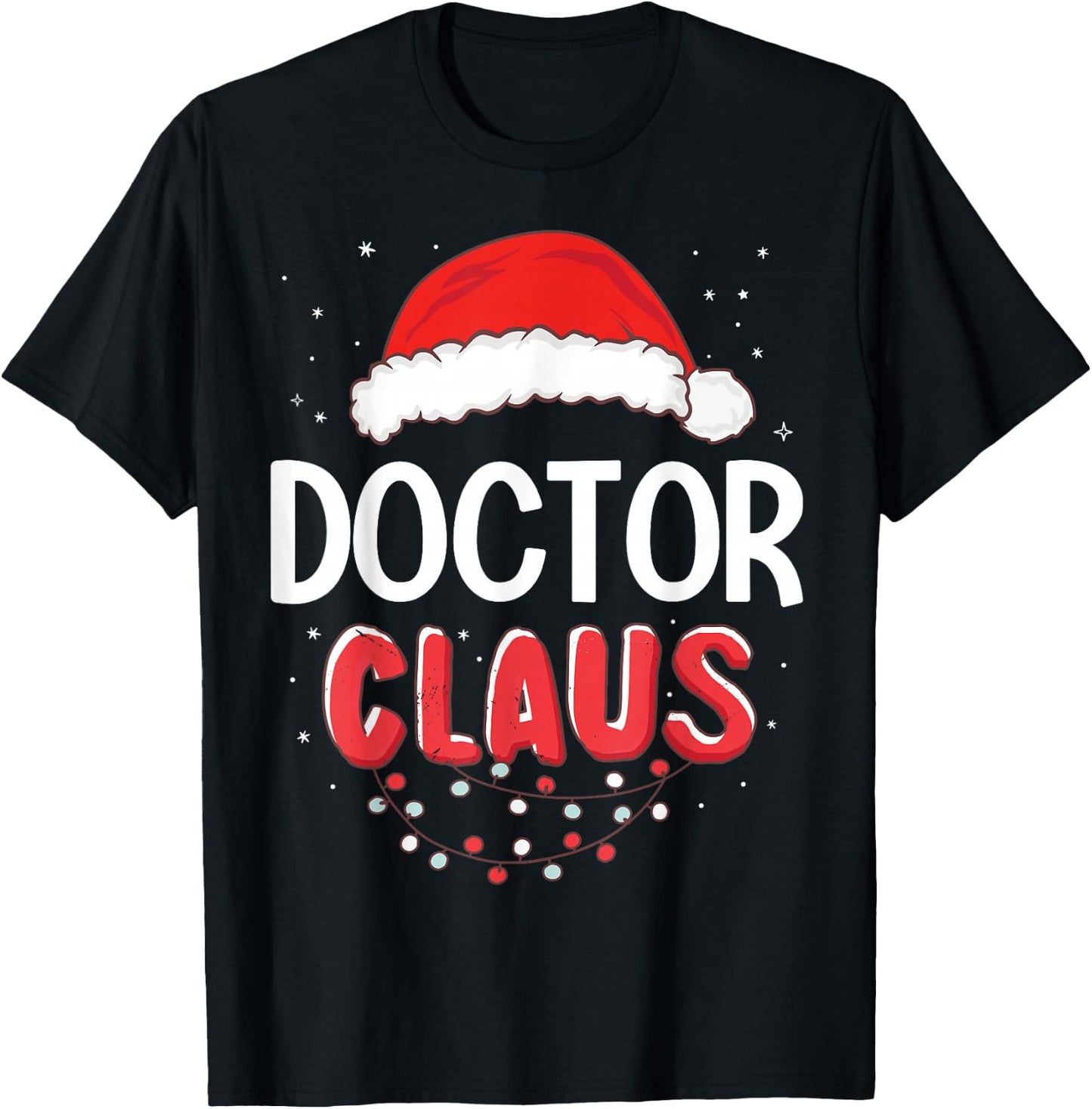 Doctor Santa Claus Christmas Matching Costume T-Shirt - T-Shirt | Black