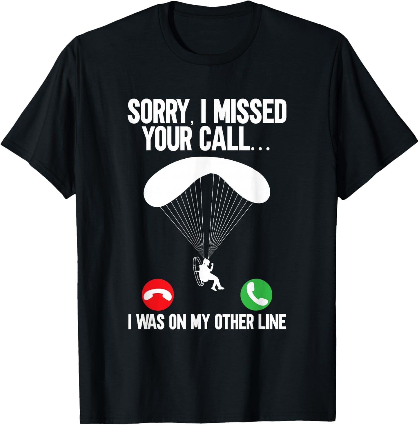 Parasol Flying Motorised Paraglider T-Shirt - T-Shirt | Black