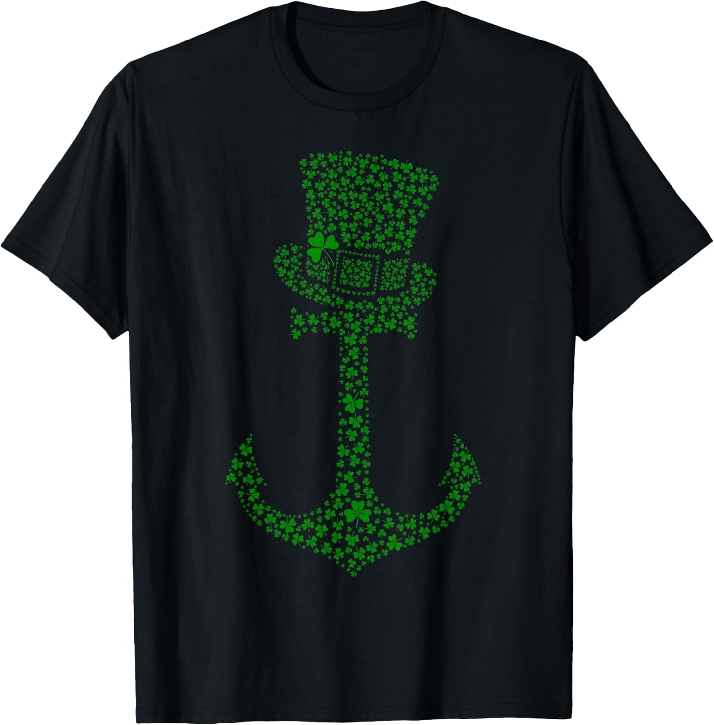 Leprechaun Anchor Shamrocks Cruise Squad St. Patrick's Day T-Shirt - T-Shirt | Black