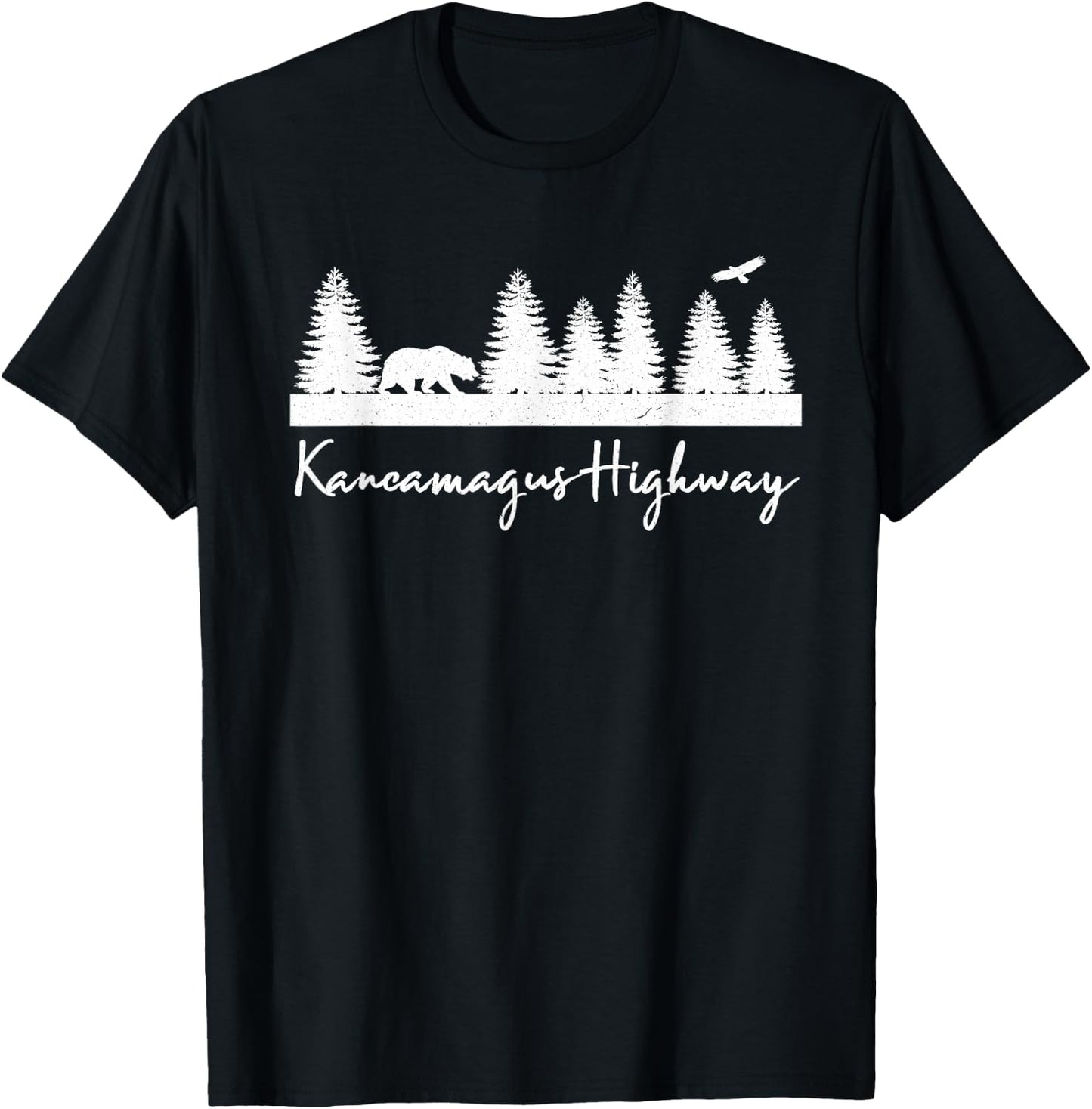 Kancamagus Highway New Hampshire Rustic Bear Wildlife Camp T-Shirt - T-Shirt | Black