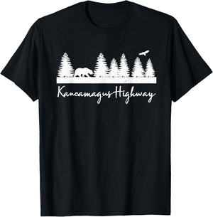 Kancamagus Highway New Hampshire Rustic Bear Wildlife Camp T-Shirt - T-Shirt | Black