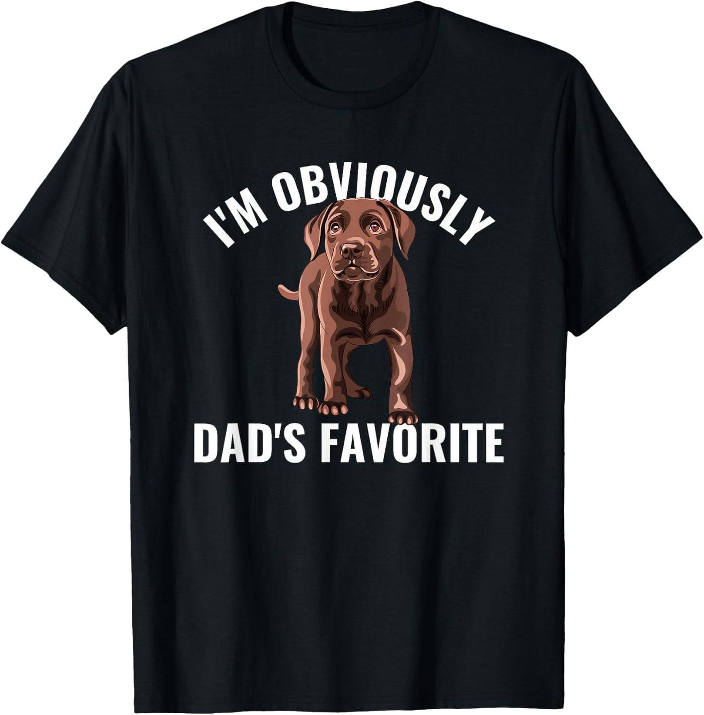 Chocolate Lab Dad Favorite Labrador Retriever T-Shirt - T-Shirt | Black