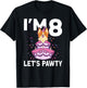 I'm 8 bday Dog party Kids 8th Birthday Corgi Dog T-Shirt - T-Shirt | Black