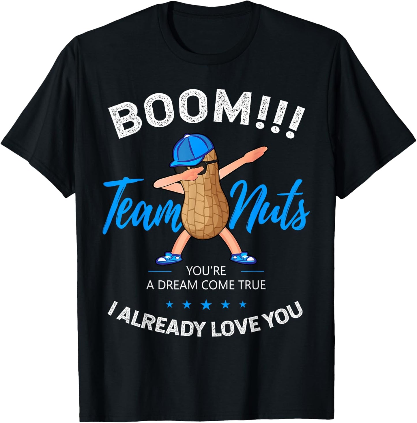 Gender Reveal Team Nuts Boy Matching Family Baby Party T-Shirt - T-Shirt | Black