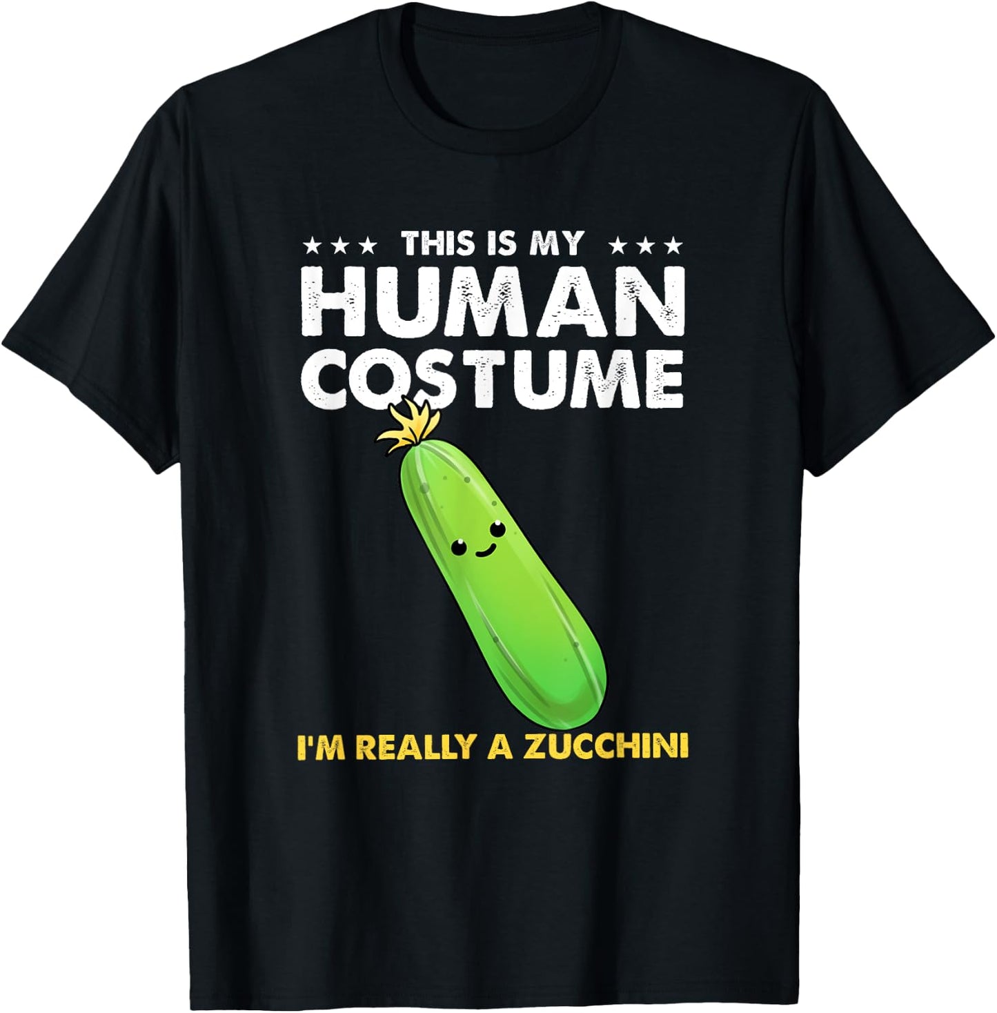 This Is My Human Costume Zucchini Halloween T-Shirt - T-Shirt | Black