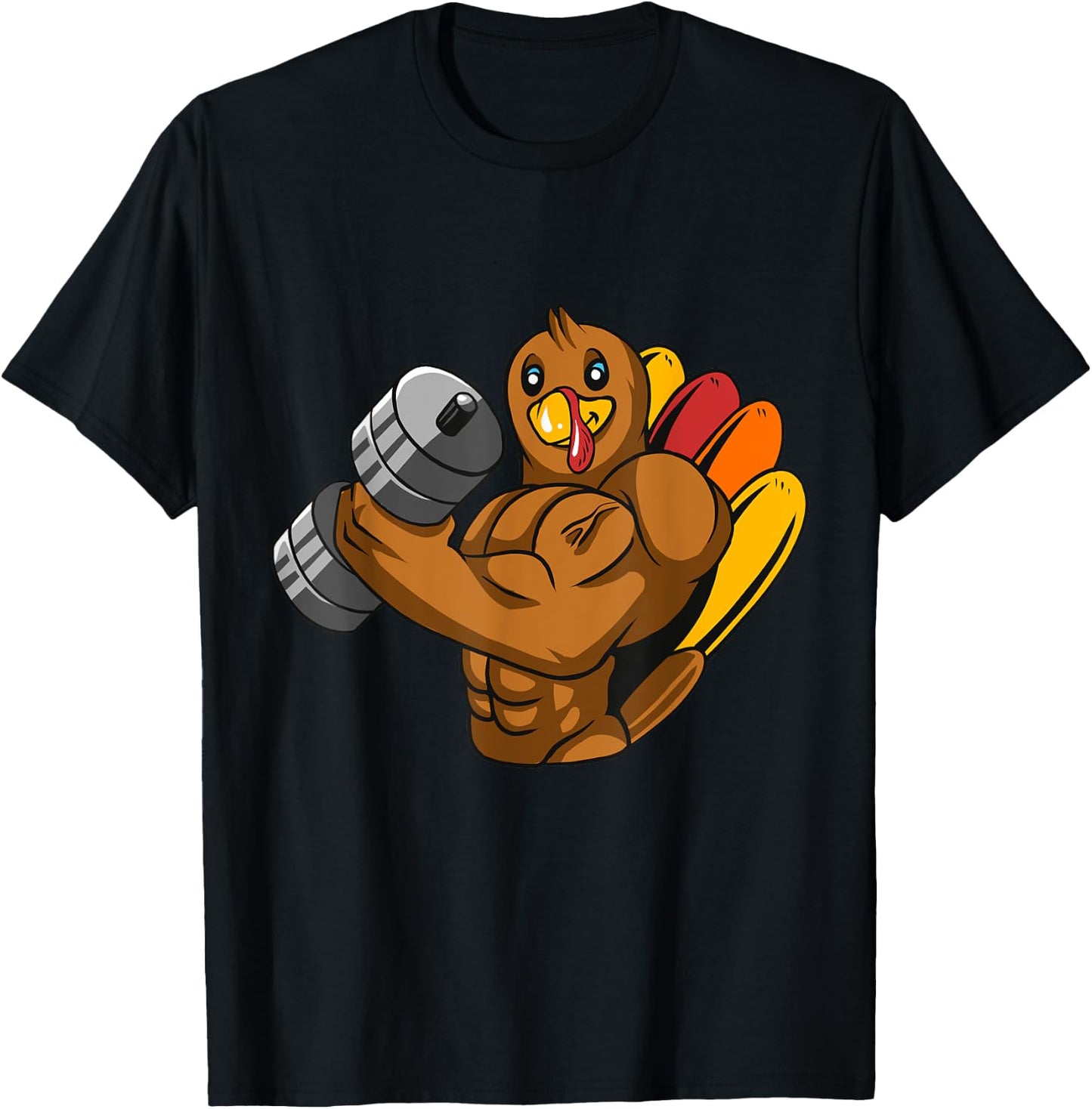 Turkey Bodybuilding Thanksgiving Day Gym Workout Fitness T-Shirt - T-Shirt | Black