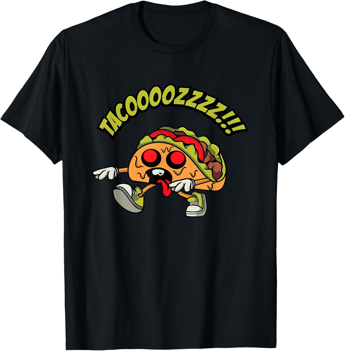 Zombie Taco, Tacos Lover, Foodie Fan, Funny Taco Zombie T-Shirt - T-Shirt | Black