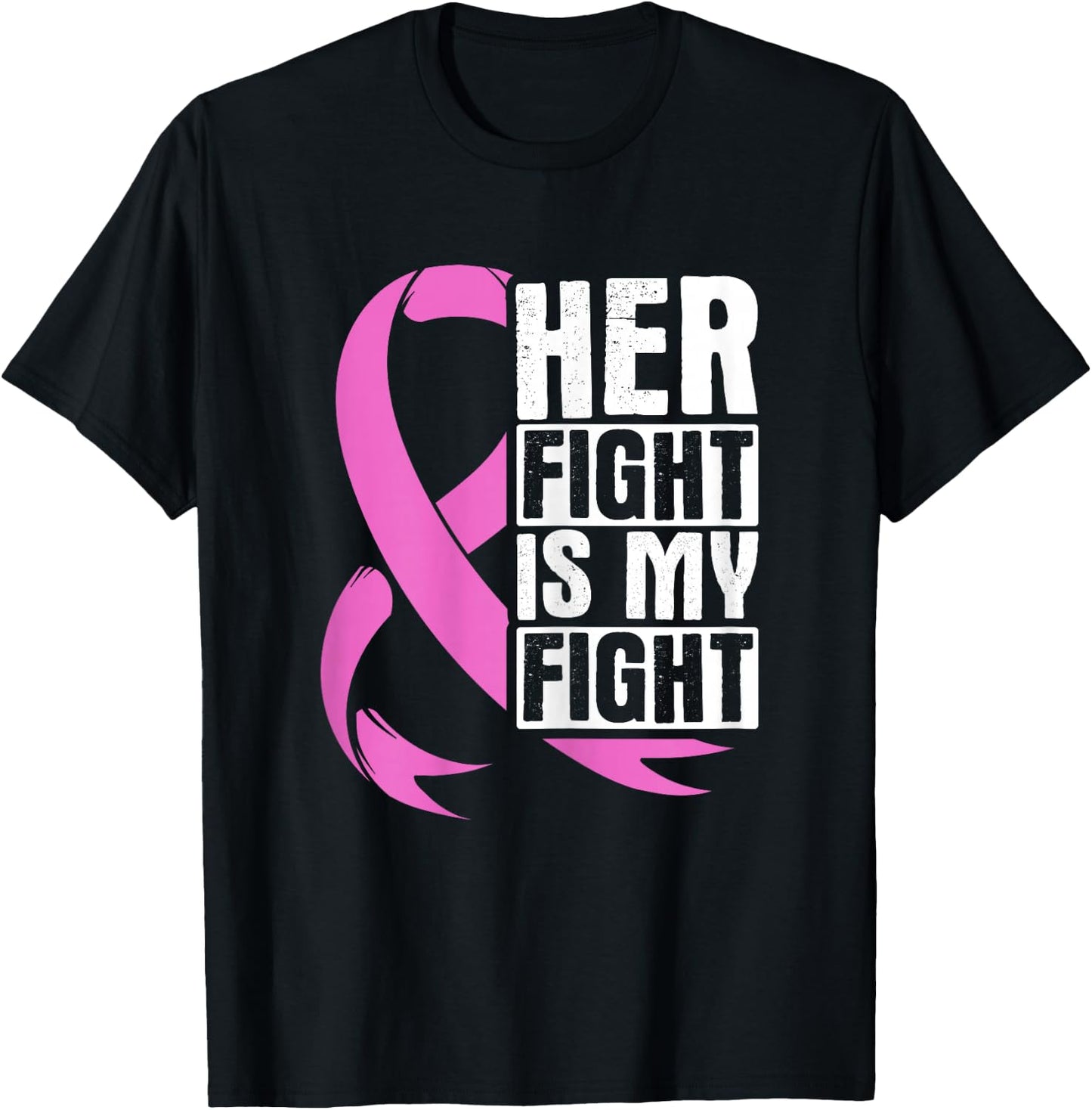 Breast Cancer Awareness Gift ribbon Pink butterfly T-Shirt - T-Shirt | Black