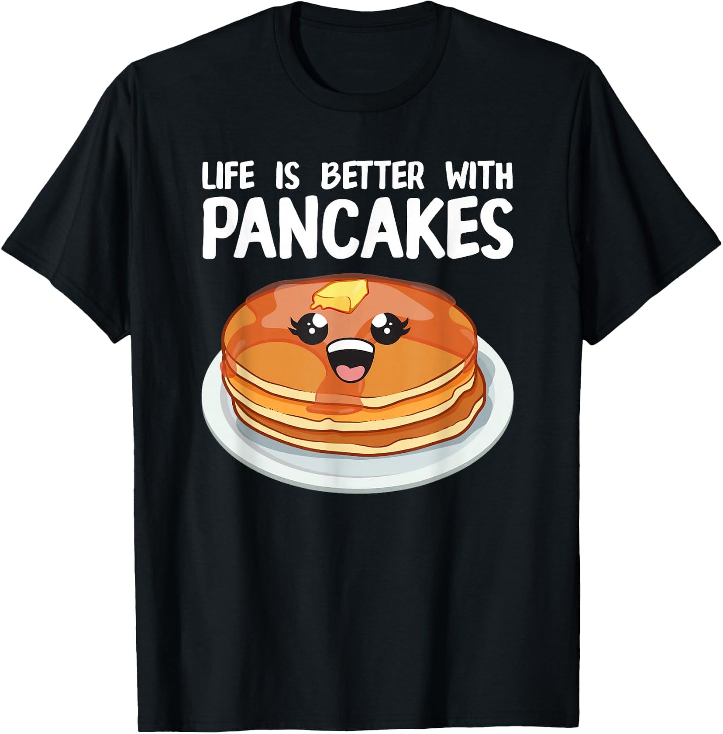 Funny Pancakes Art Men Women Brunch Breakfast Pancake Maker T-Shirt - T-Shirt | Black
