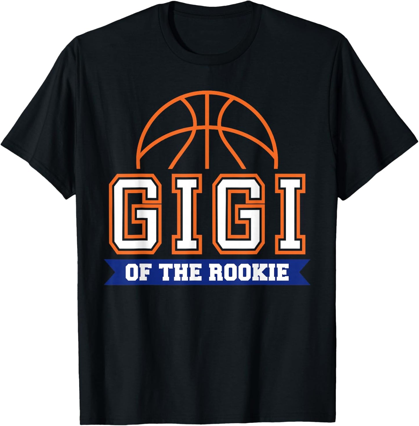 Gigi of Rookie 1st Birthday Basketball Theme Matching Party T-Shirt - T-Shirt | Black
