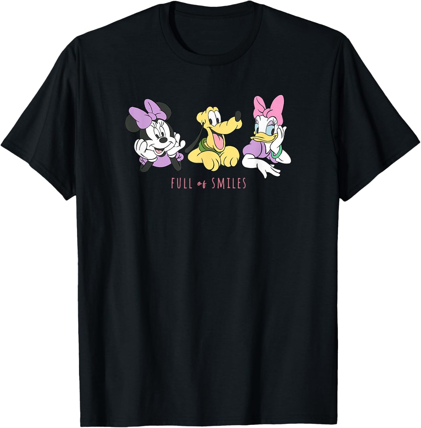 Disney Minnie Mouse Pluto Daisy Group Shot T-Shirt - T-Shirt | Black