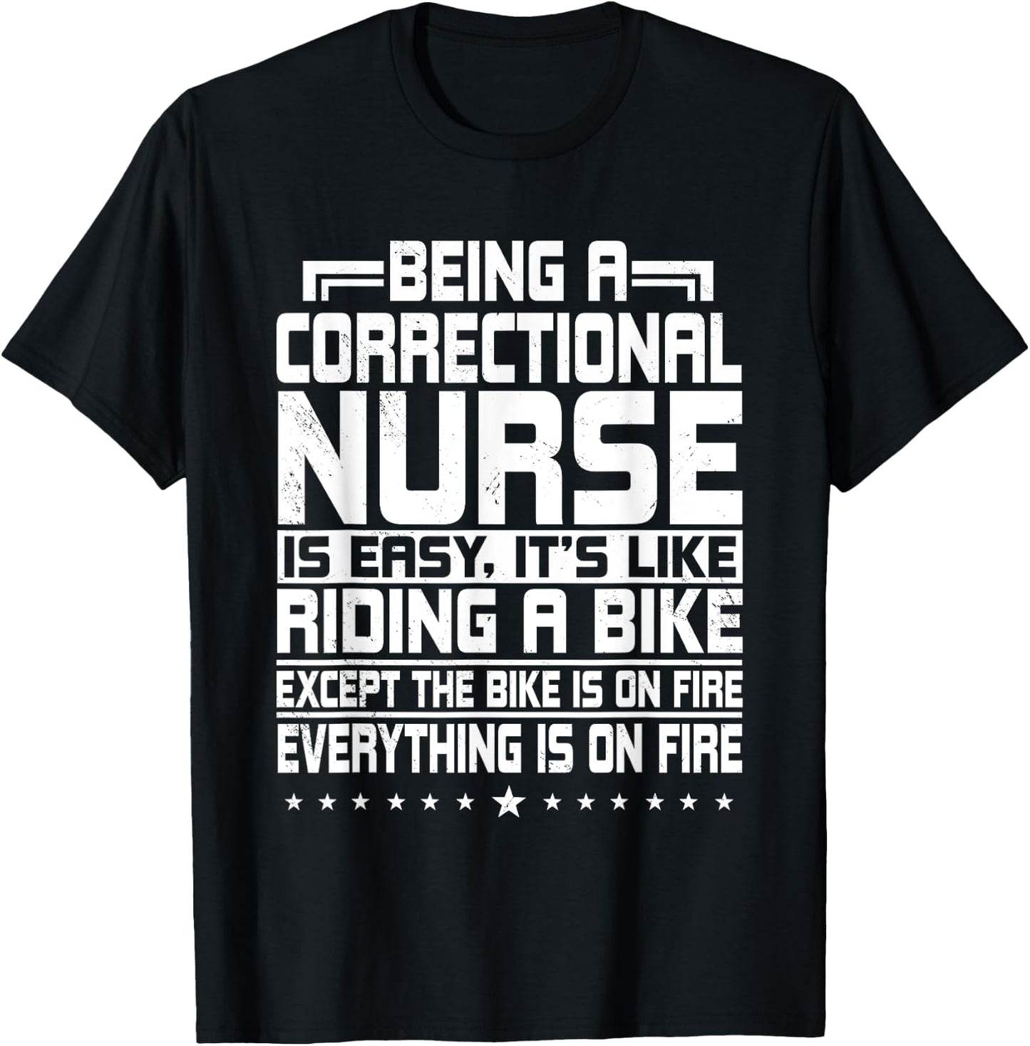 Correctional Nurse Correction Forensic Nursing Riding A Bike T-Shirt - T-Shirt | Black