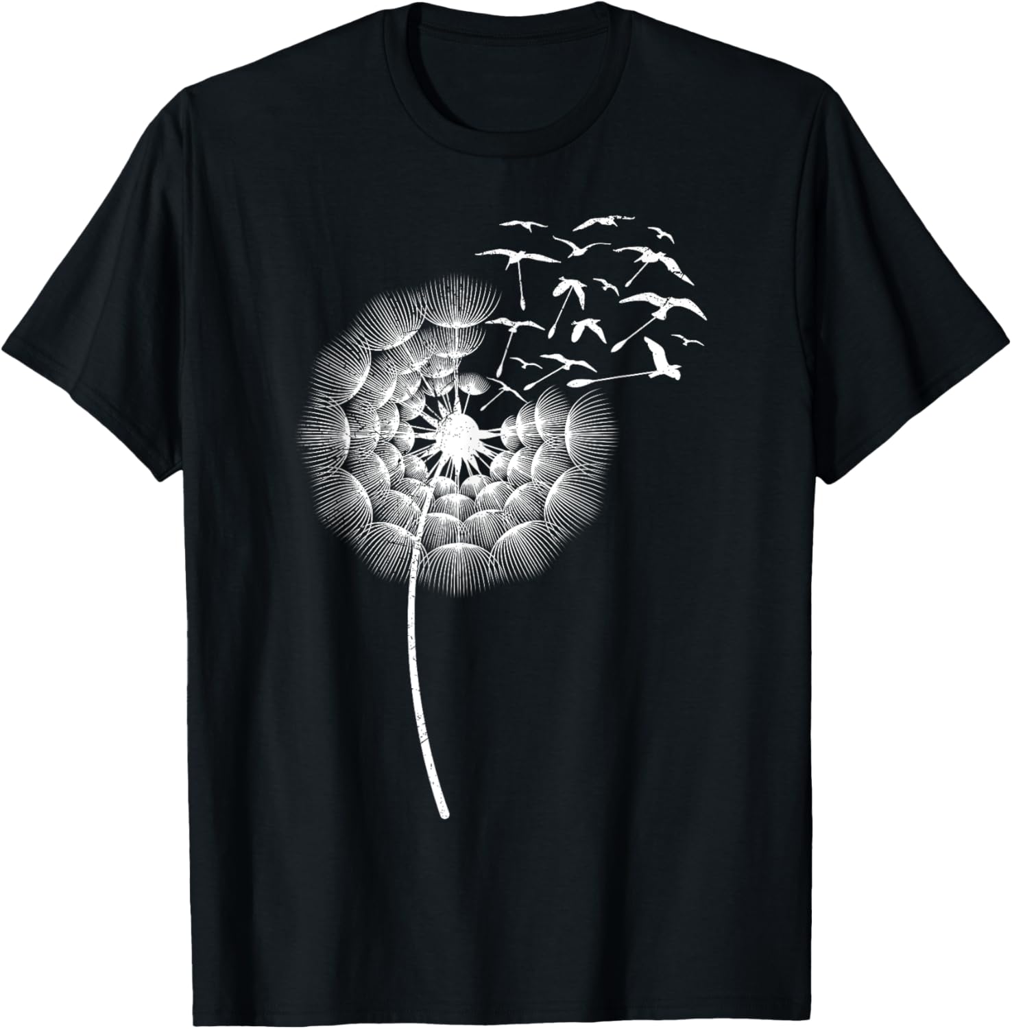 Dandelions Dove of Peace Bird lover Dandelion Birds T-Shirt - T-Shirt | Black
