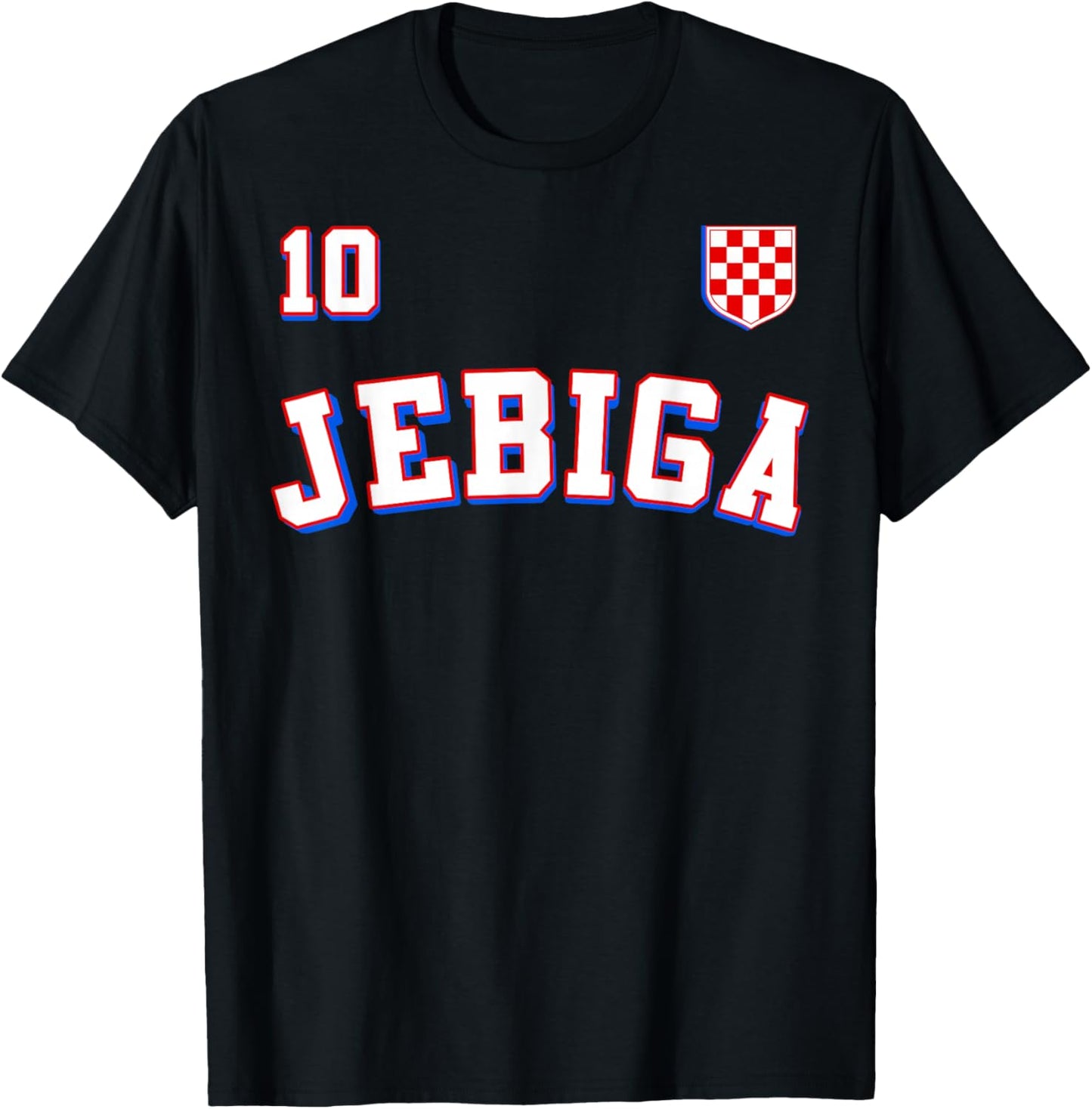 JEBIGA Croatian Flag Pride of Croatia Funny Balkan T-Shirt - T-Shirt | Black