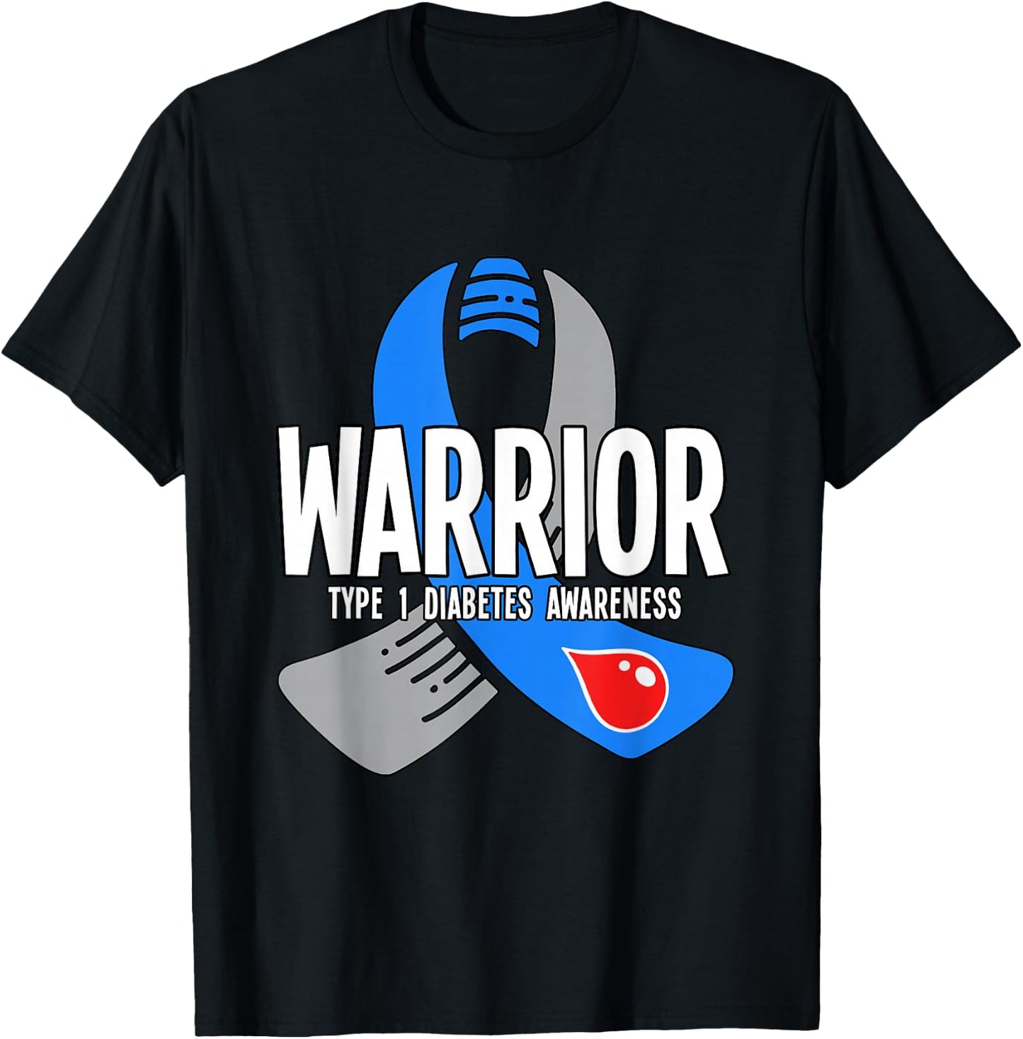Warrior Type 1 Diabetes Awareness T-Shirt - T-Shirt | Black