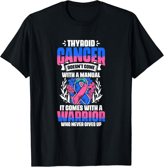 Thyroid Cancer Warrior - Thyroid Survivor Thyroid Cancer T-Shirt - T-Shirt | Black