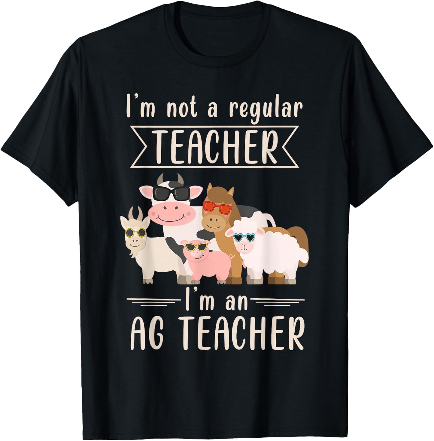 AG Teacher Funny Agriculture Animal Lover T-Shirt - T-Shirt | Black