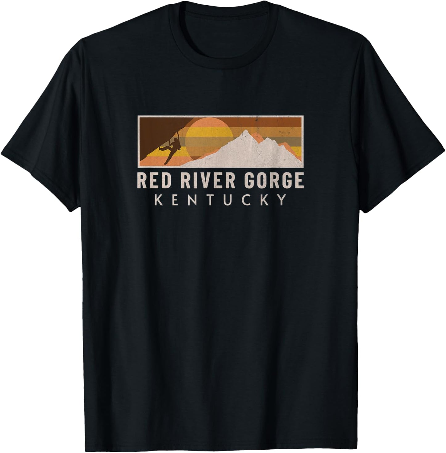 Red River Gorge Rock Climbing Boulderer Mountain Climber T-Shirt - T-Shirt | Black