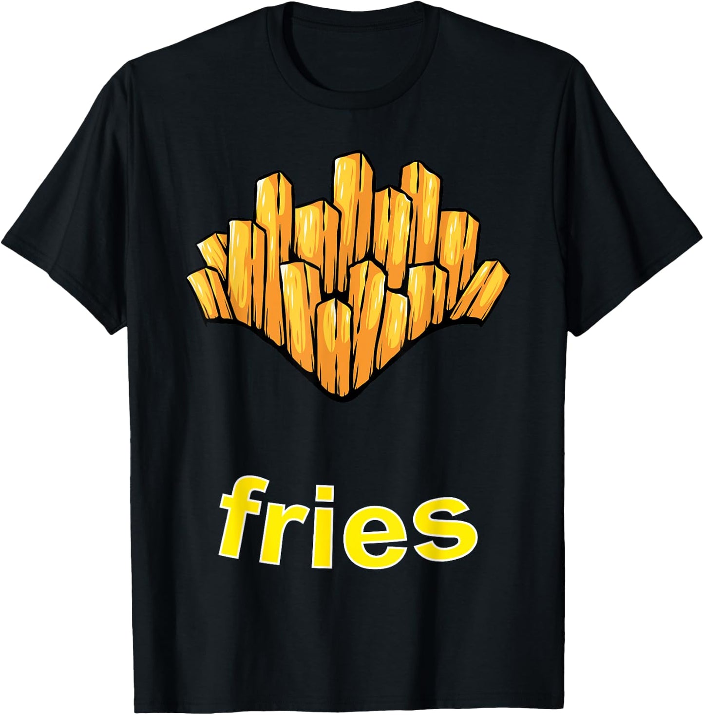 French Fries Costume French Fry Costume French Fry Matching T-Shirt - T-Shirt | Black