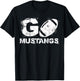 Football Go Mustangs T-Shirt - T-Shirt | Black
