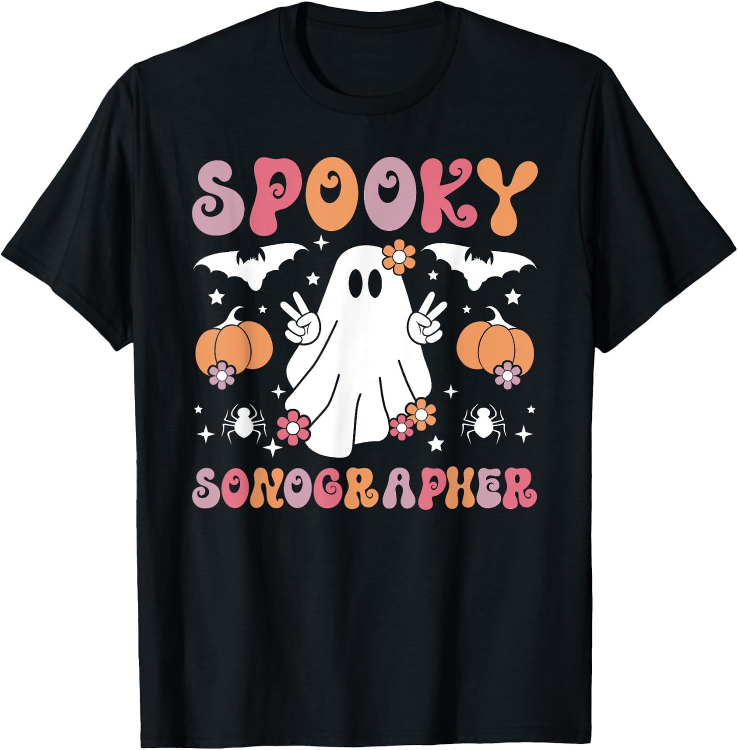 Spooky Sonographer Halloween Sonography T-Shirt - T-Shirt | Black