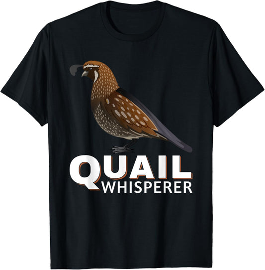 Cool Quail Whisperer Women Upland Hunting Bird Lover T-Shirt - T-Shirt | Black