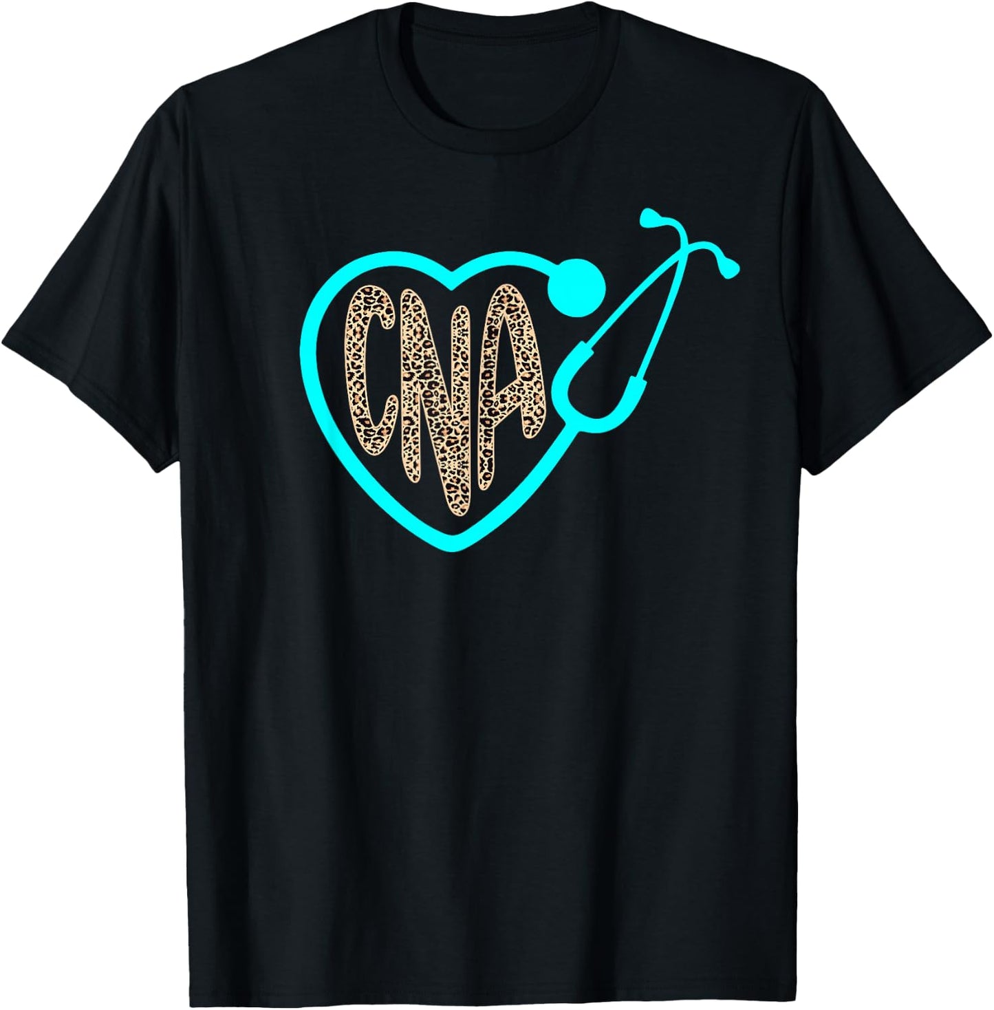 Nurse Life RN LPN CNA Healthcare Worker Leopard Nurse Week T-Shirt - T-Shirt | Black