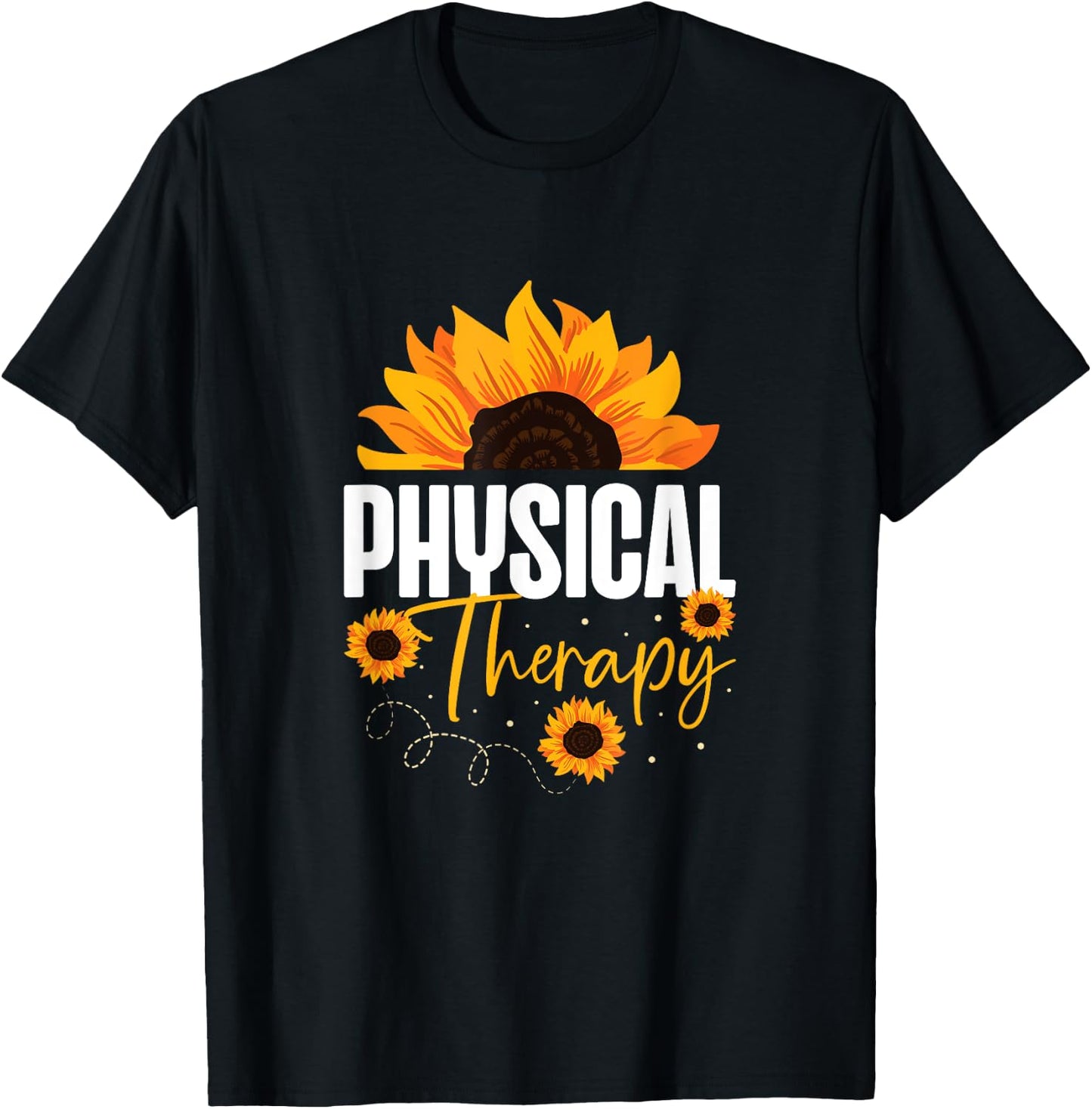 Flower Physiotherapist Flower Physiotherapy T-Shirt - T-Shirt | Black