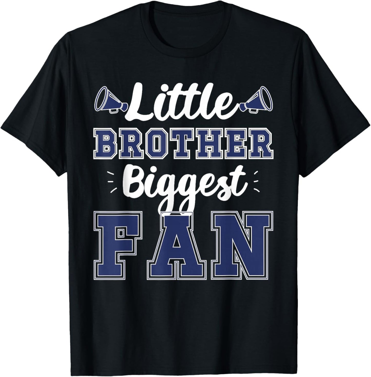 Biggest Fan Cheer Brother Of A Cheerleader Brother T-Shirt - T-Shirt | Black