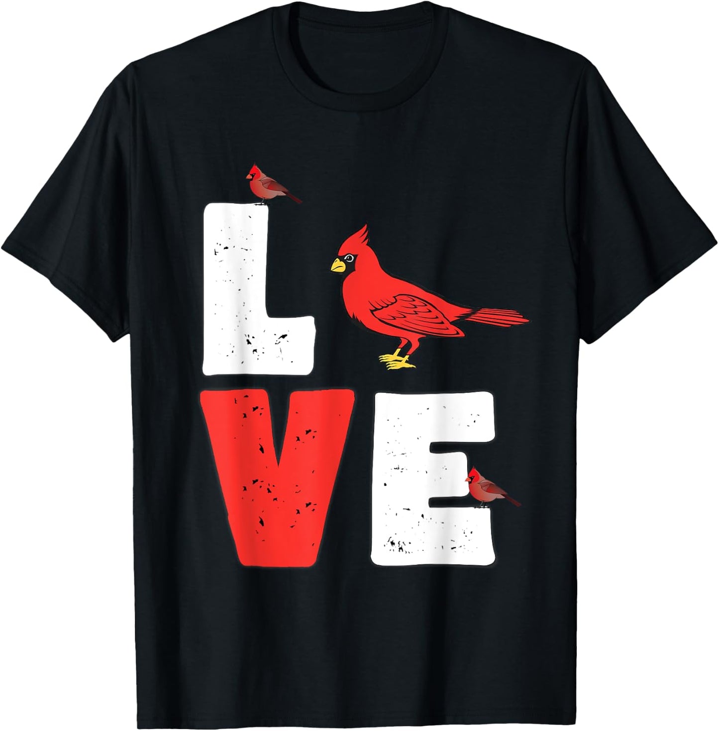 Love Cardinal women Shirt Cardinal Lover men, kids and girls T-Shirt - T-Shirt | Black