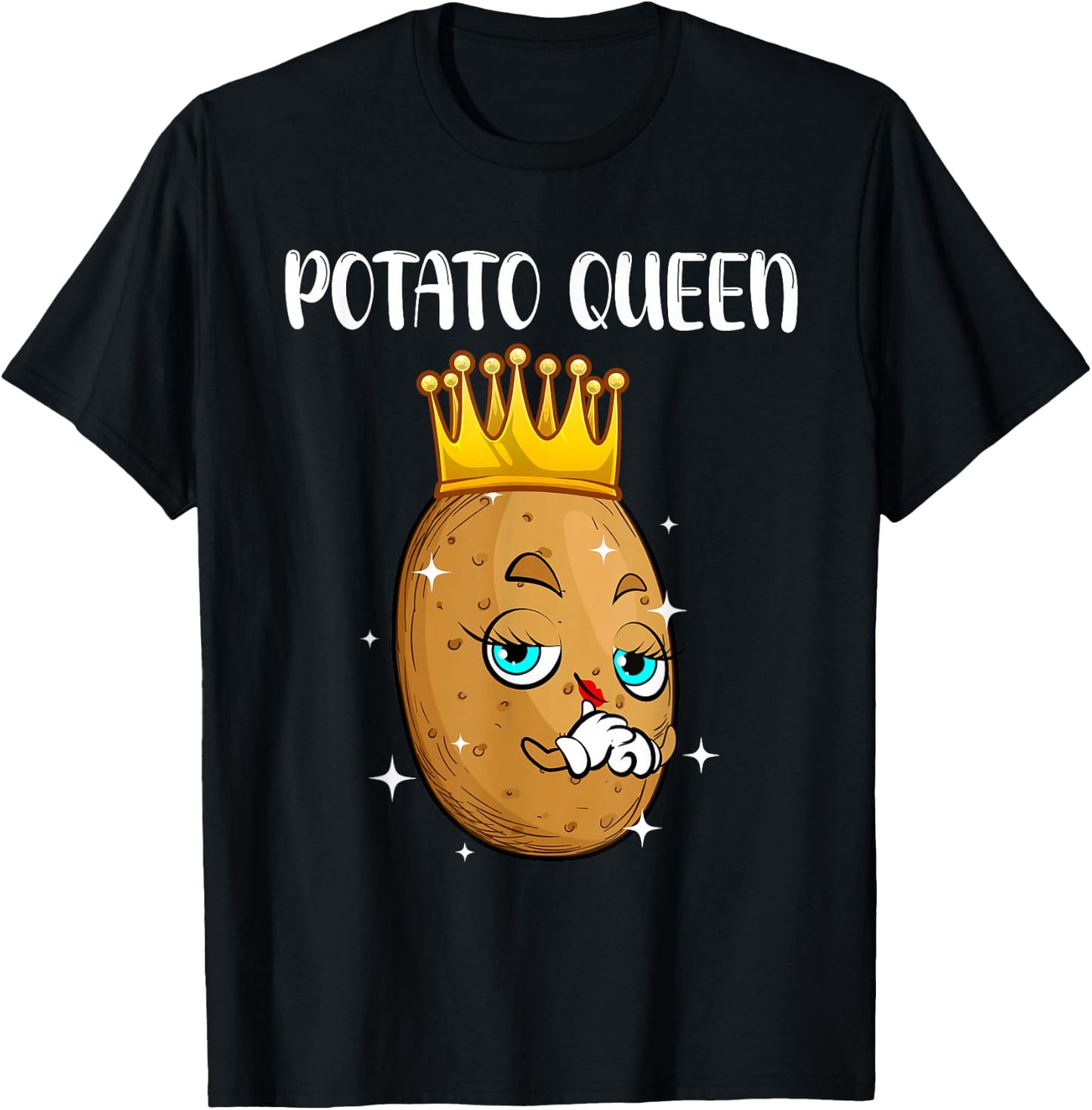Best Potato Themed Gift Potato Accessories & Stuff Cute Potato Design Girls Vegetable Potato Lovers T-Shirt - T-Shirt | Black