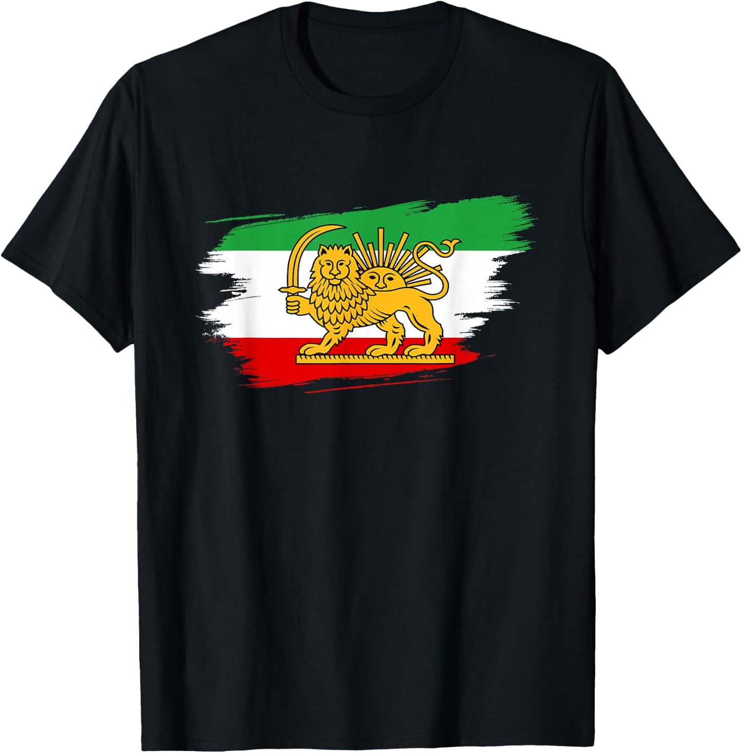 Iran and Iranian Flag Lion Persian T-Shirt - T-Shirt | Black