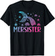 Sister of the Mermaid Birthday Mermaid Birthday Mersister T-Shirt - T-Shirt | Black