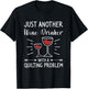 Just Another Wine Drinker With A Quilting Problem T-Shirt - T-Shirt | Black