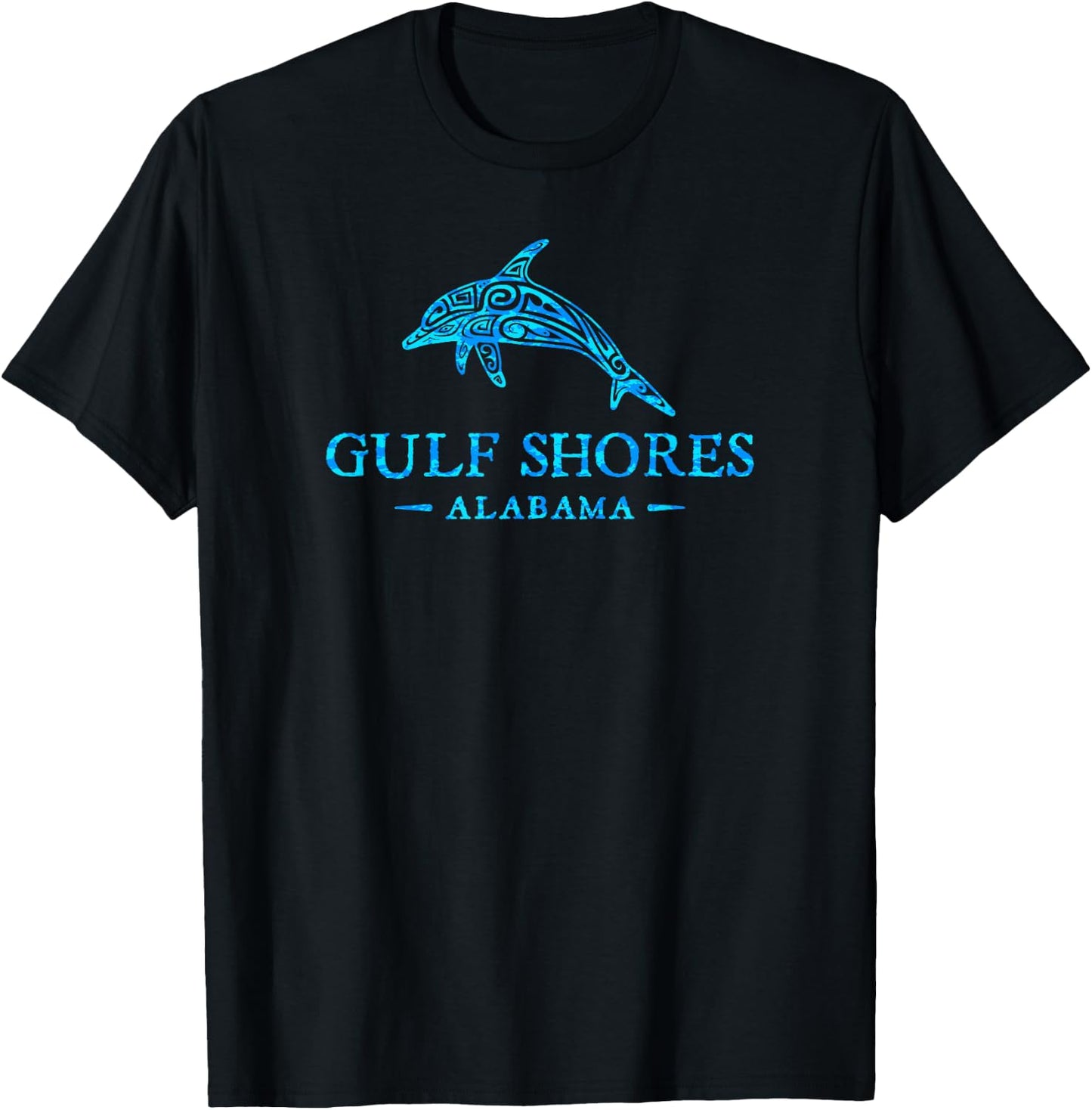 Gulf Shores Alabama Retro Dolphin Boys Girls Toddler T-Shirt - T-Shirt | Black