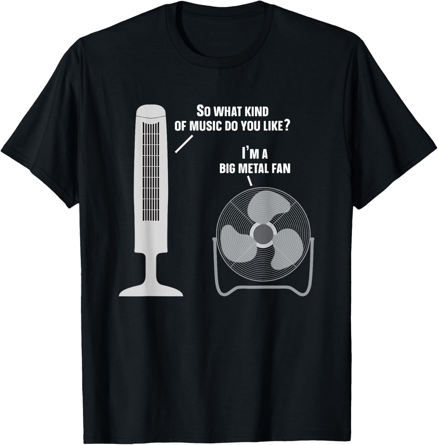 Heavy Metal Music Fan Big Metal Fan Funny Metalhead Rock Pun T-Shirt - T-Shirt | Black