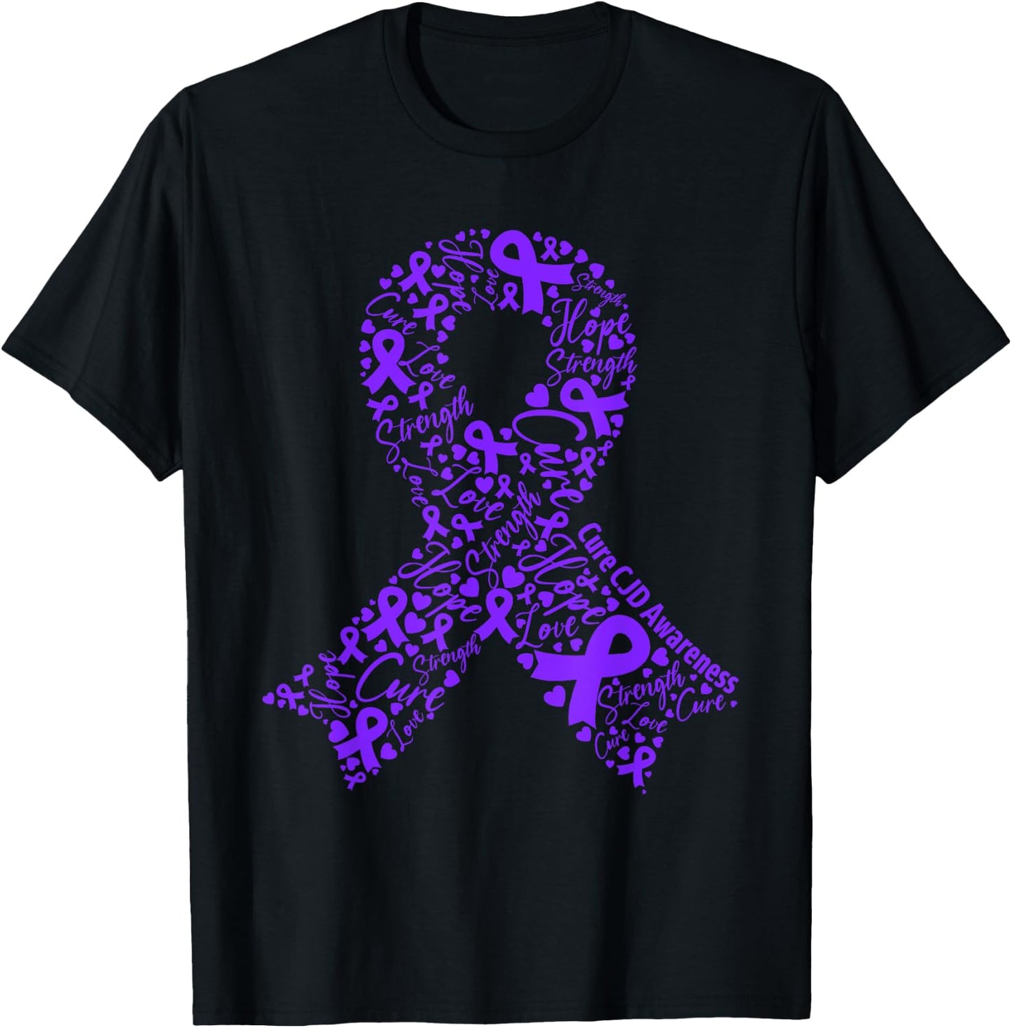 Cure CJD Warrior Awareness Survivor Fighter Supporter T-Shirt - T-Shirt | Black