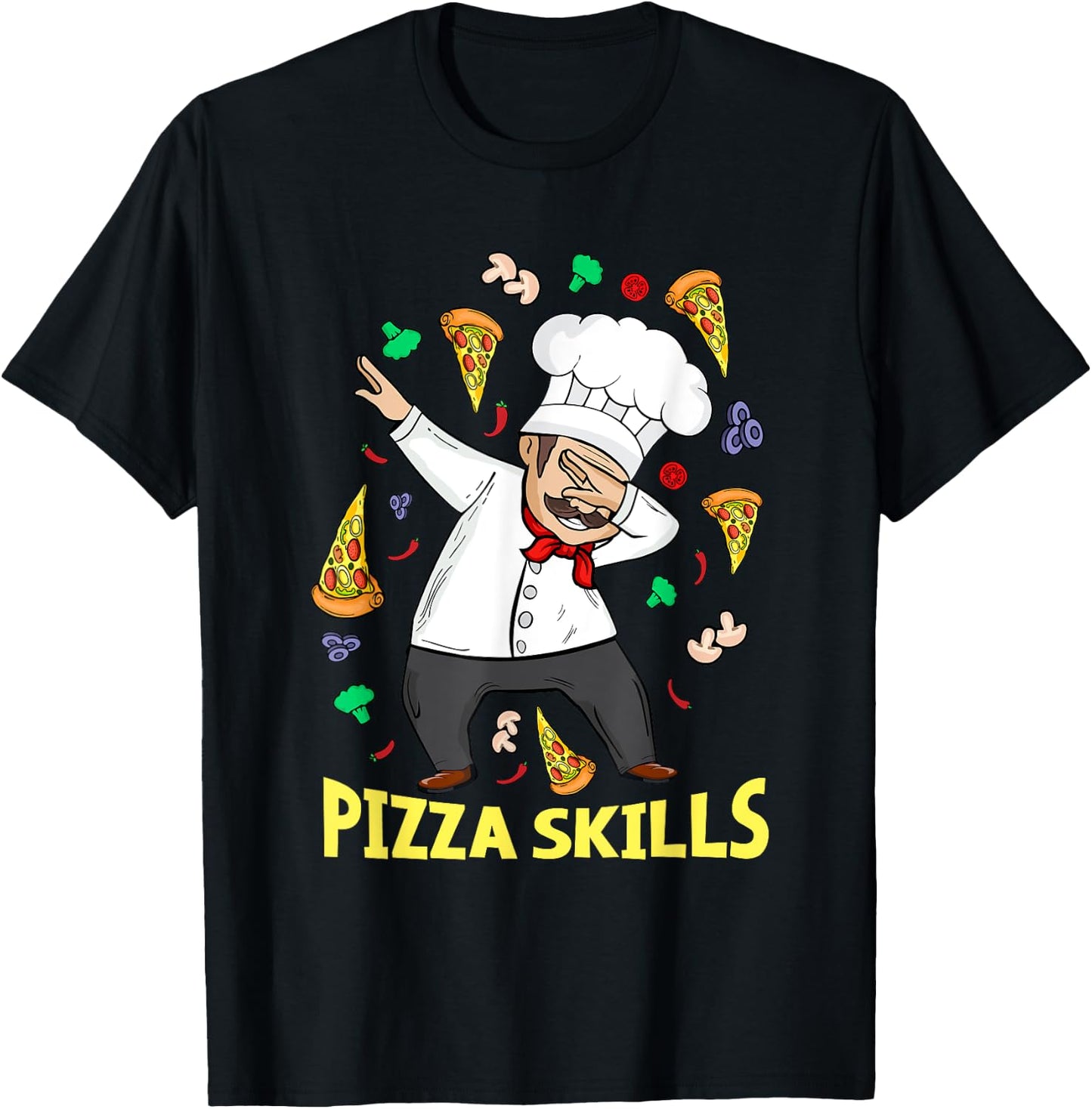 Pizza Chef Italian Pizza Lover Men Pizza T-Shirt - T-Shirt | Black