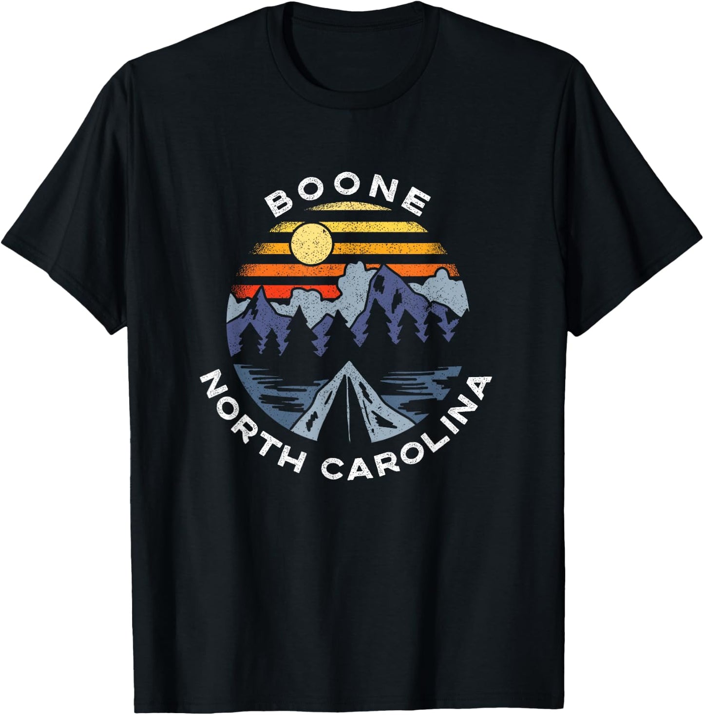 Boone North Carolina Mountains Vacation Souvenir T-Shirt - T-Shirt | Black