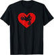 Vintage Dirt Bike Motorcycle Heart Love Valentine's Day T-Shirt - T-Shirt | Black